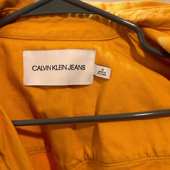 Yellow Calvin Klein Jeans Denim Jacket | Medium | Unisex - Picture 2 of 5